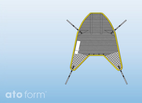 Badetuch High Easy, gep. Beinschlaufen, Schlaufen-Aufhängung