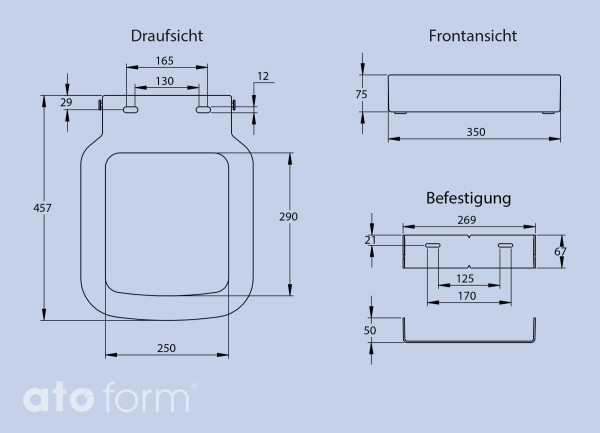 Toilettensitzerhöhung Ashby Lift Straight