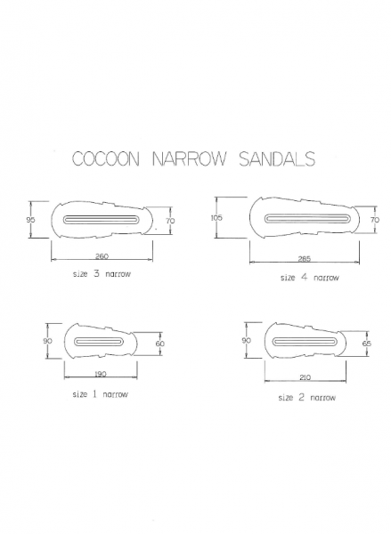 Cocoon-Sandale mit Klettverschluss