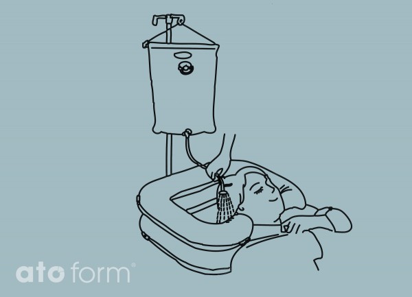 Haarwaschbecken mit Dusche