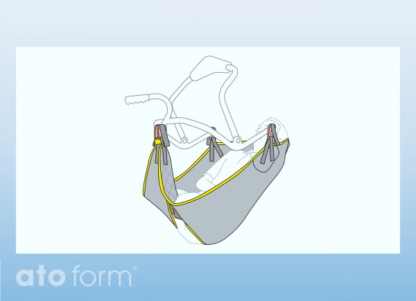 Badetuch High Easy für Beinamputierte, Clip-Aufhängung
