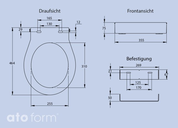 Toilettensitzerhöhung Ashby Lift Oval