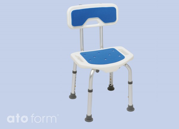 Blue seat Duschhocker verstellbar mit Rückenlehne
