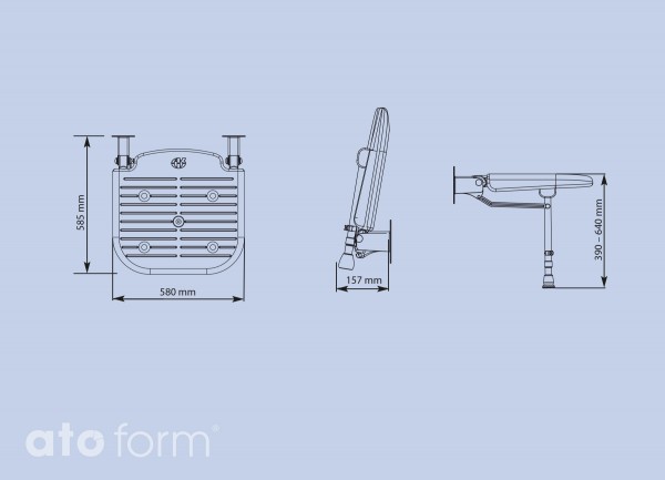Duschklappsitz 4000, breit