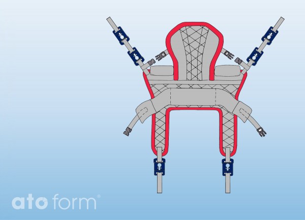 Toilettentuch High Easy, Polyester-Netz gep. Beinschlaufen, duale Aufhängung