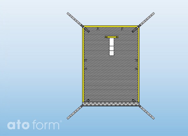 Standard Longseat Badetuch gep. Beinschlaufen, Netzgewebe