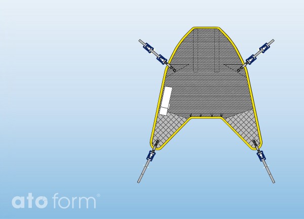 Badetuch High Easy, gep. Beinschlaufen, Duale Aufhängung