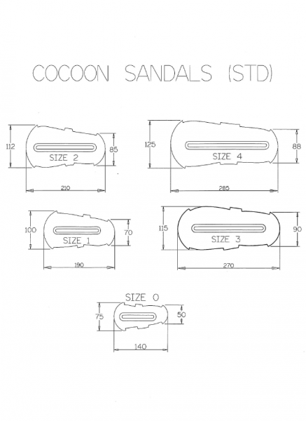 Cocoon-Sandale mit Klettverschluss