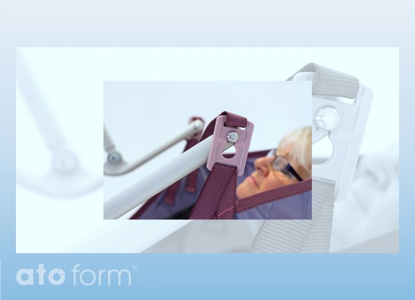 Badetuch High Easy, gep. Beinschlaufen, Clip-Aufhängung