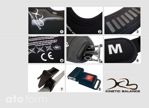 Kinetic Balance 4-Punkt-Hüftgurt mit mittigem Verschluss beidseitig verstellbar