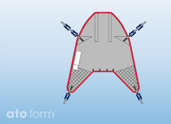 Hebetuch High Easy Polyester, gep. Beinschlaufen, Duale Aufhängung