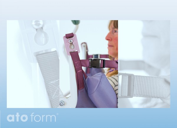 Toilettentuch High Easy, Polyester Netz, gep. Beinschlaufen, Clip-Aufhängung