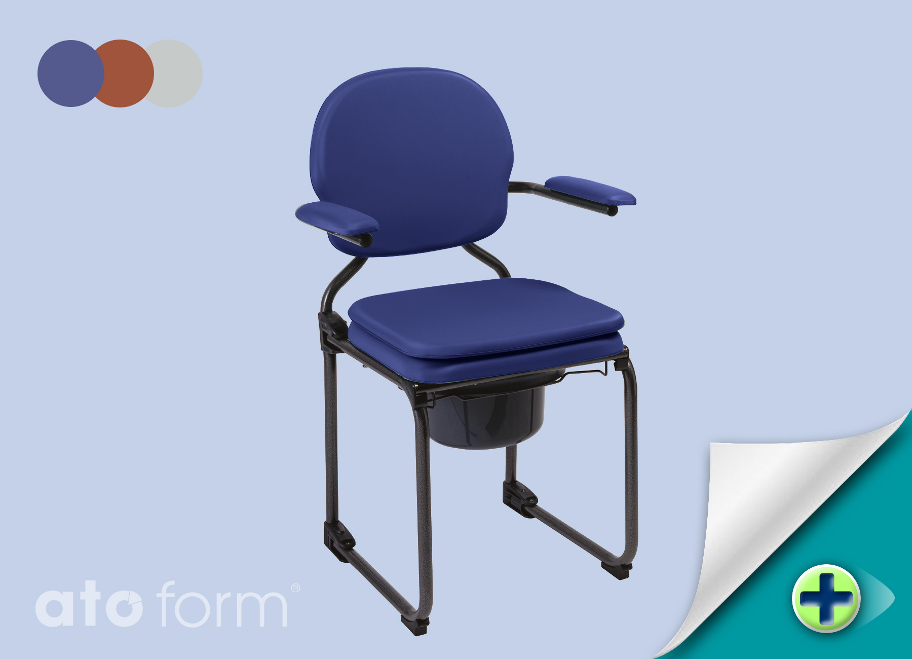 Best Up Toilettenstuhl faltbar volle Sitzplatte