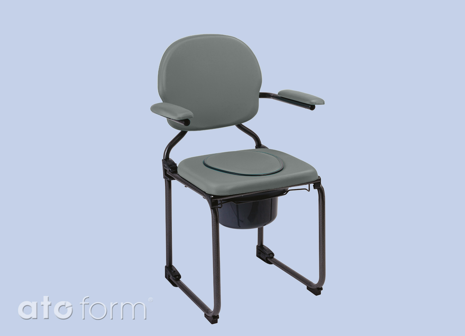 Best up Toilettenstuhl faltbar Standardsitzplatte - Grau