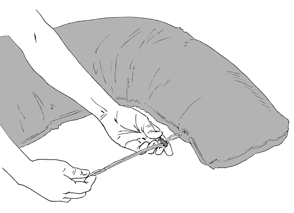 Anwendung großes Ringkissen