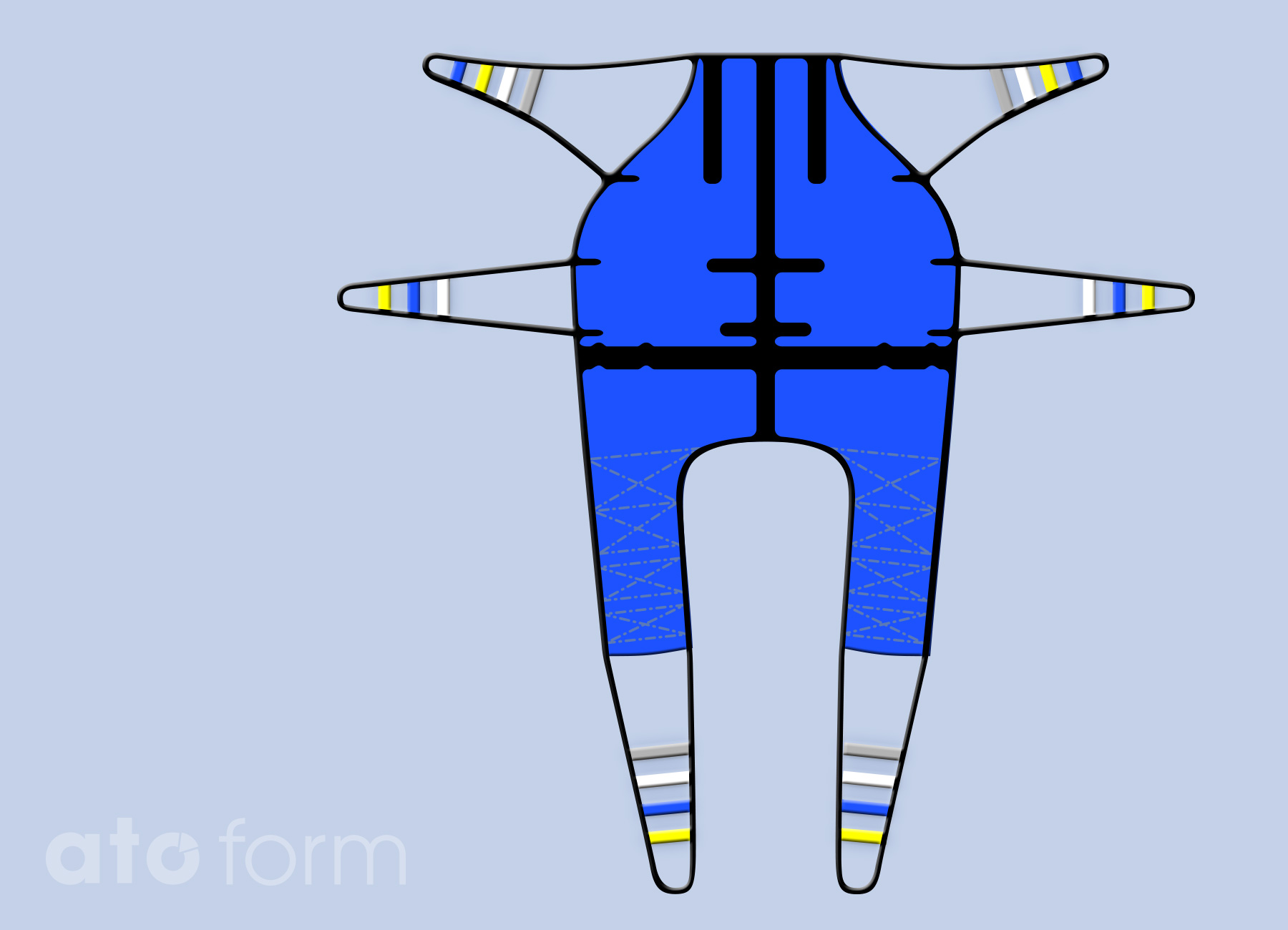 Tragetuch für Beinamputierte mit Kopfstütze
