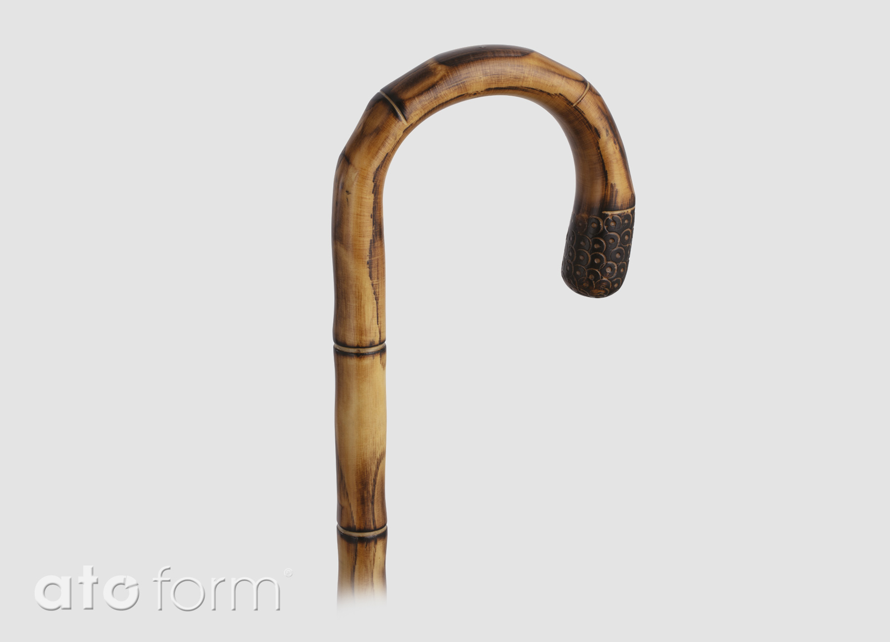 Gehstock Gebogen Bambus Imitation