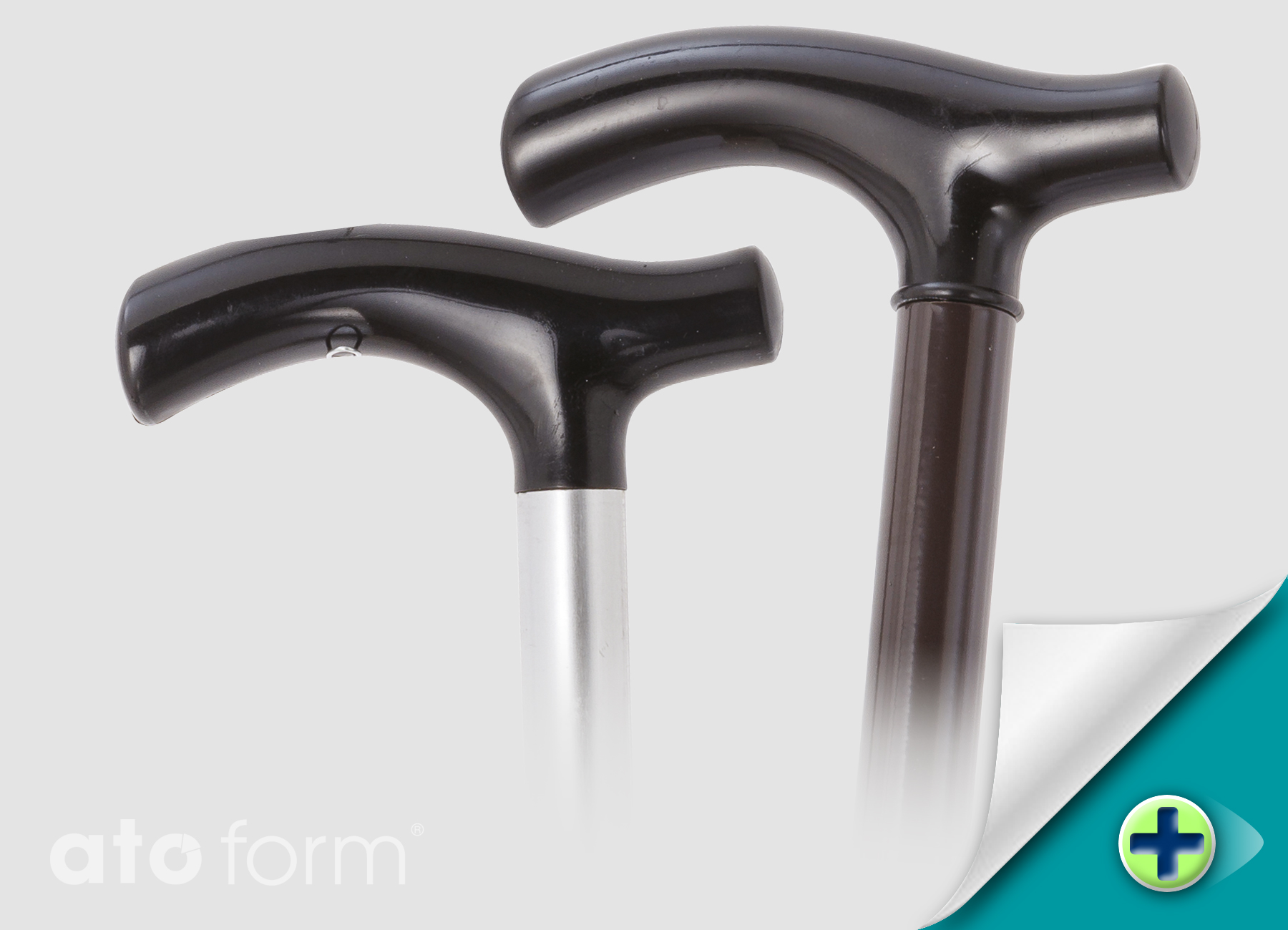 T-Griff Gehstock Höhenverstellbar