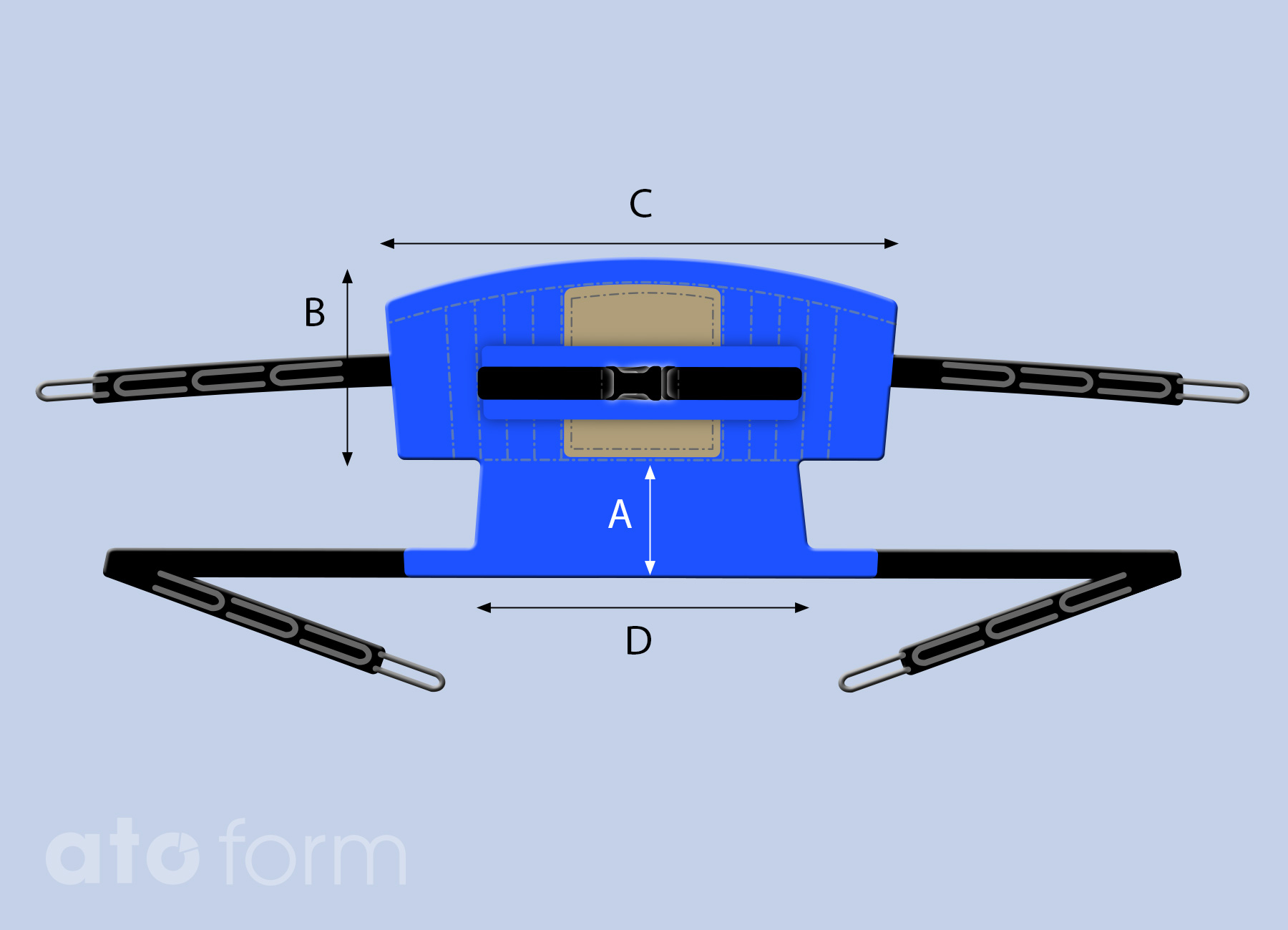 Kreuzplattengurt mit Wildleder-Innenbezug für Vita-Lift – Bild 3
