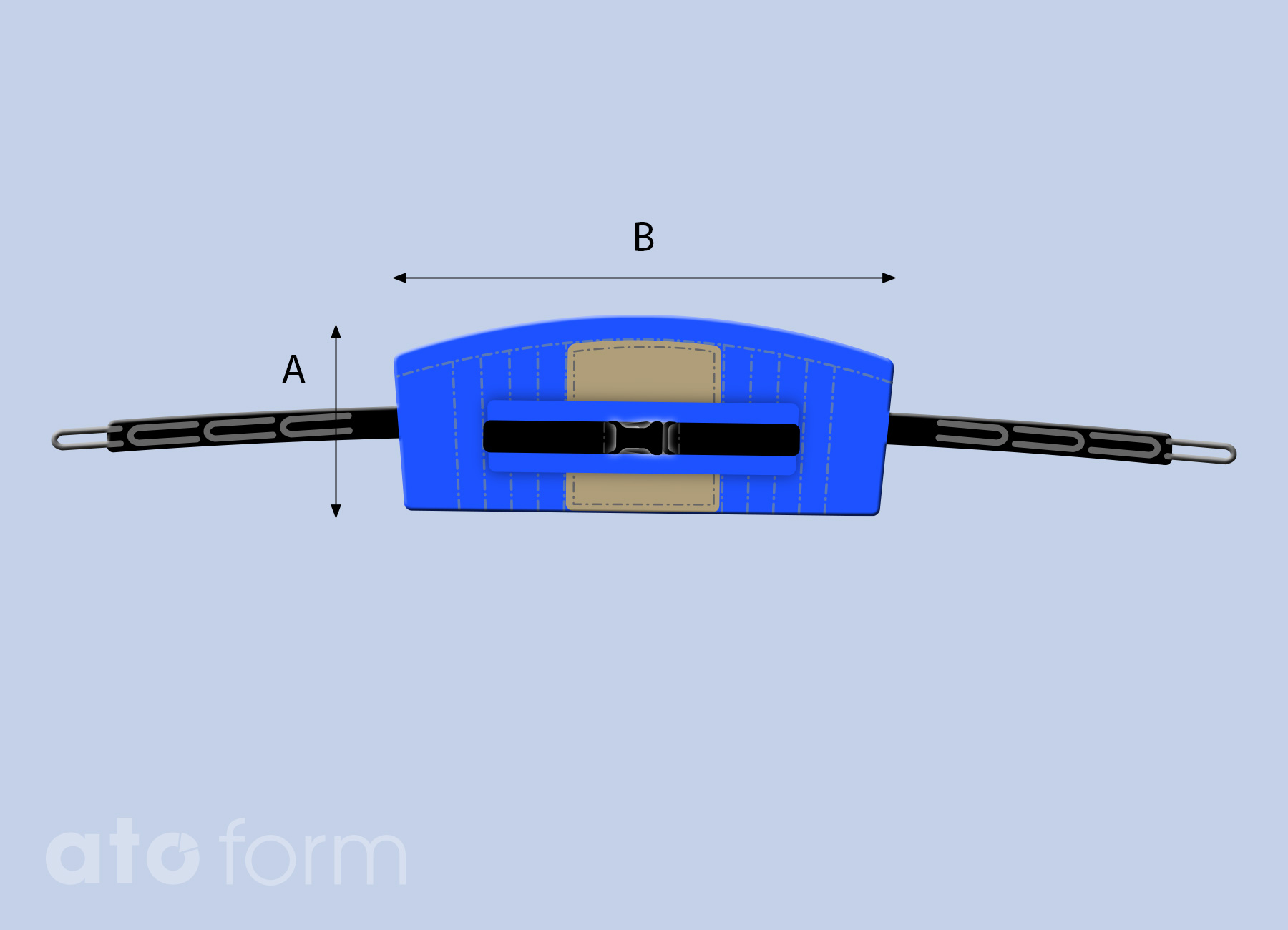 Standardgurt, inkl. Bauchgurt und Wildleder-Innenbezug für Vita-Lift – Bild 3