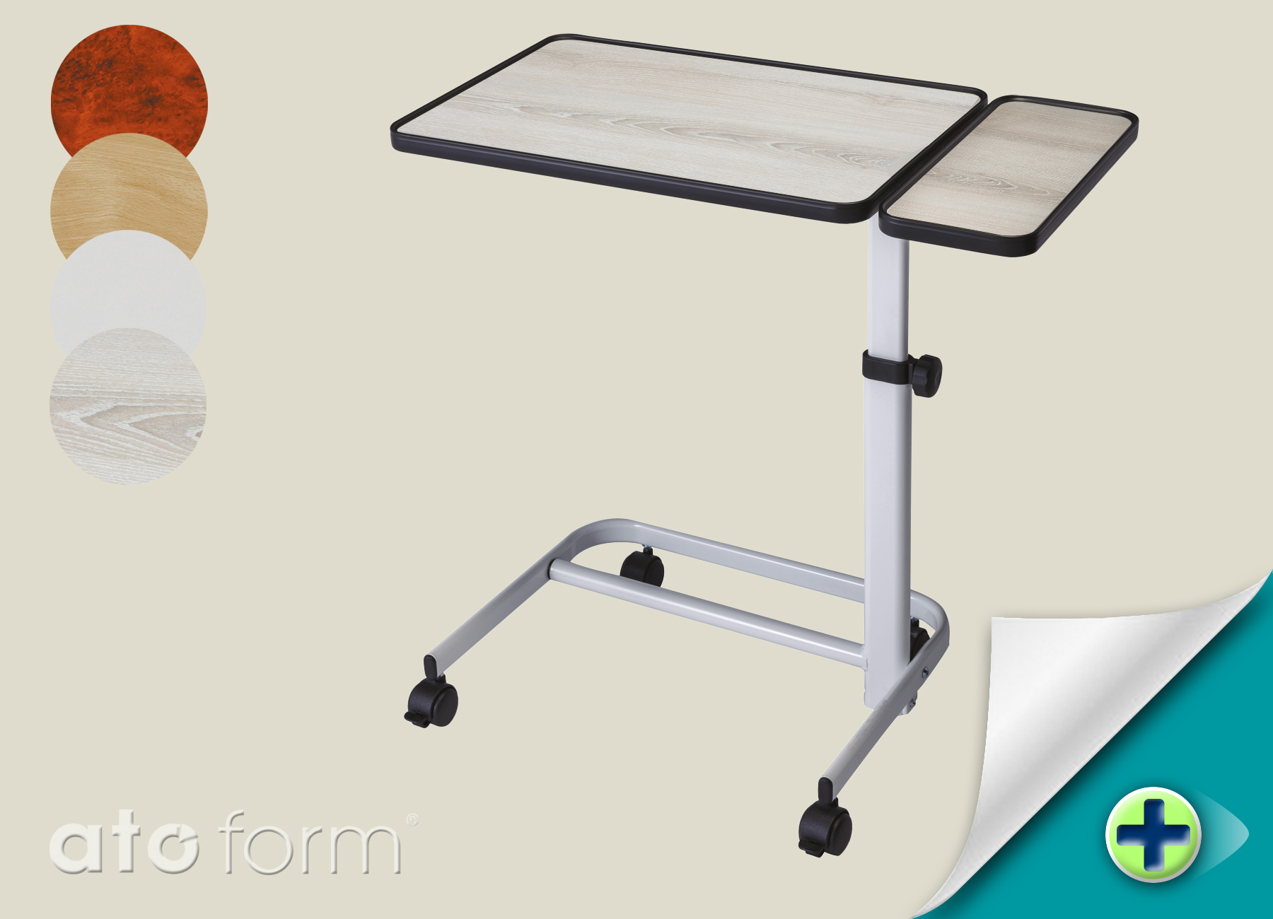 Bett-Tisch MK I mit Seitenplatte breit