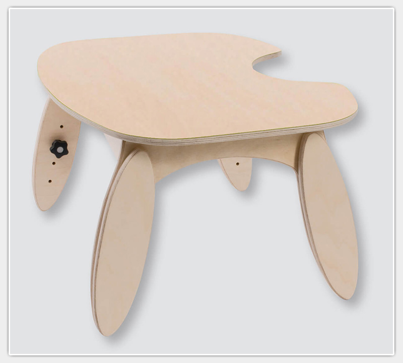 Freistehender Therapietisch - höhenverstellbar und faltbar