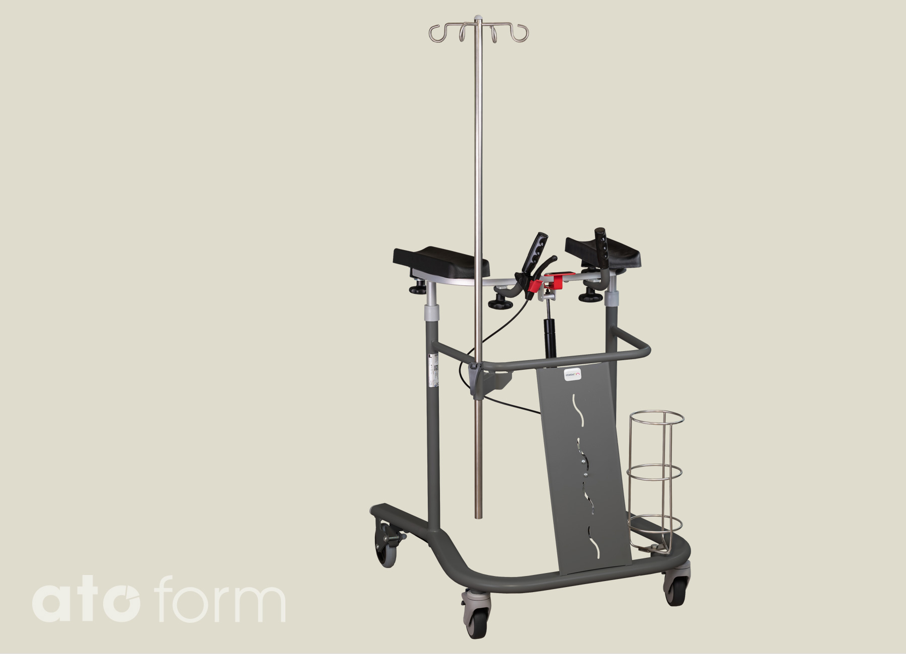 Gehwagen Walker mit Handbremse und Aufnahme für Infusionsständer
